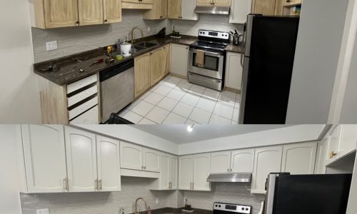 Before and After Cabinet Painting