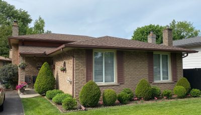 Aluminum siding, eavestrough and downspout project