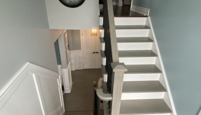 Staircase Stain and Refinish Project
