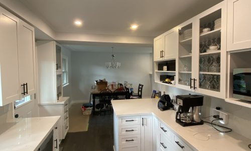 Beautiful White Cabinets Repainted