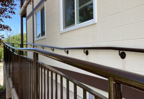 Railing and exterior repainted