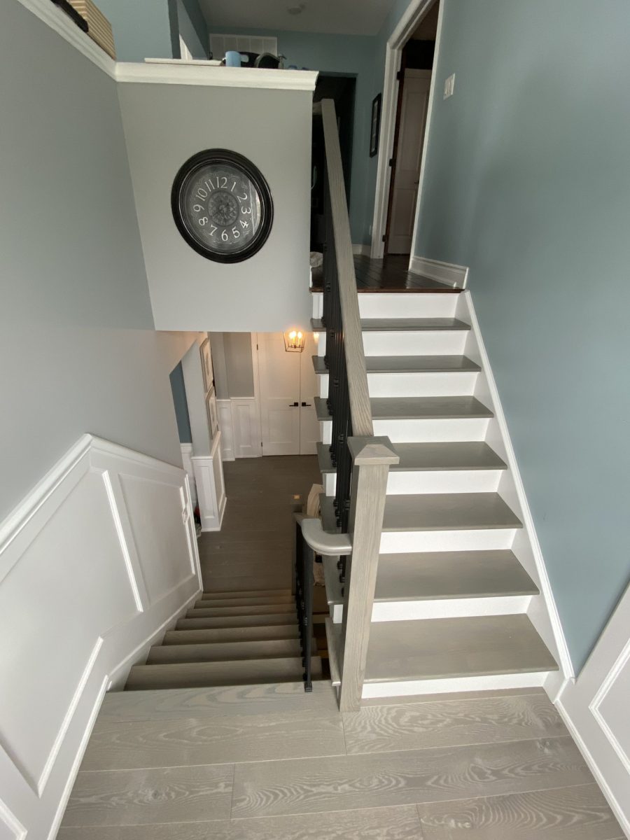 Staircase Stain and Refinish Project