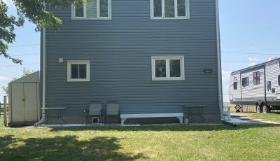 Home siding repainted