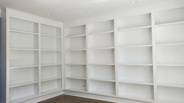 repainted bookshelf in alpharetta - after photo
