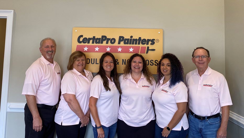 CertaPro Painters of Duluth & Norcross Paint It Pink Team Photo