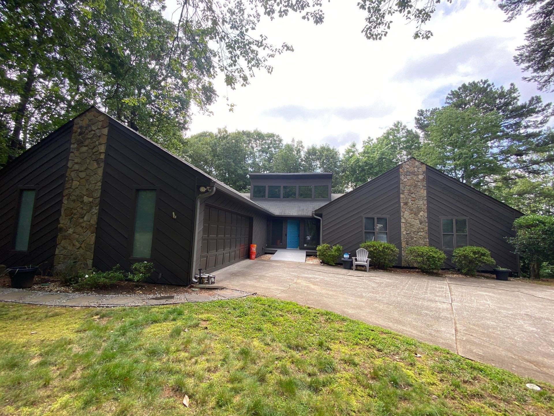 repainted home exterior in tucker