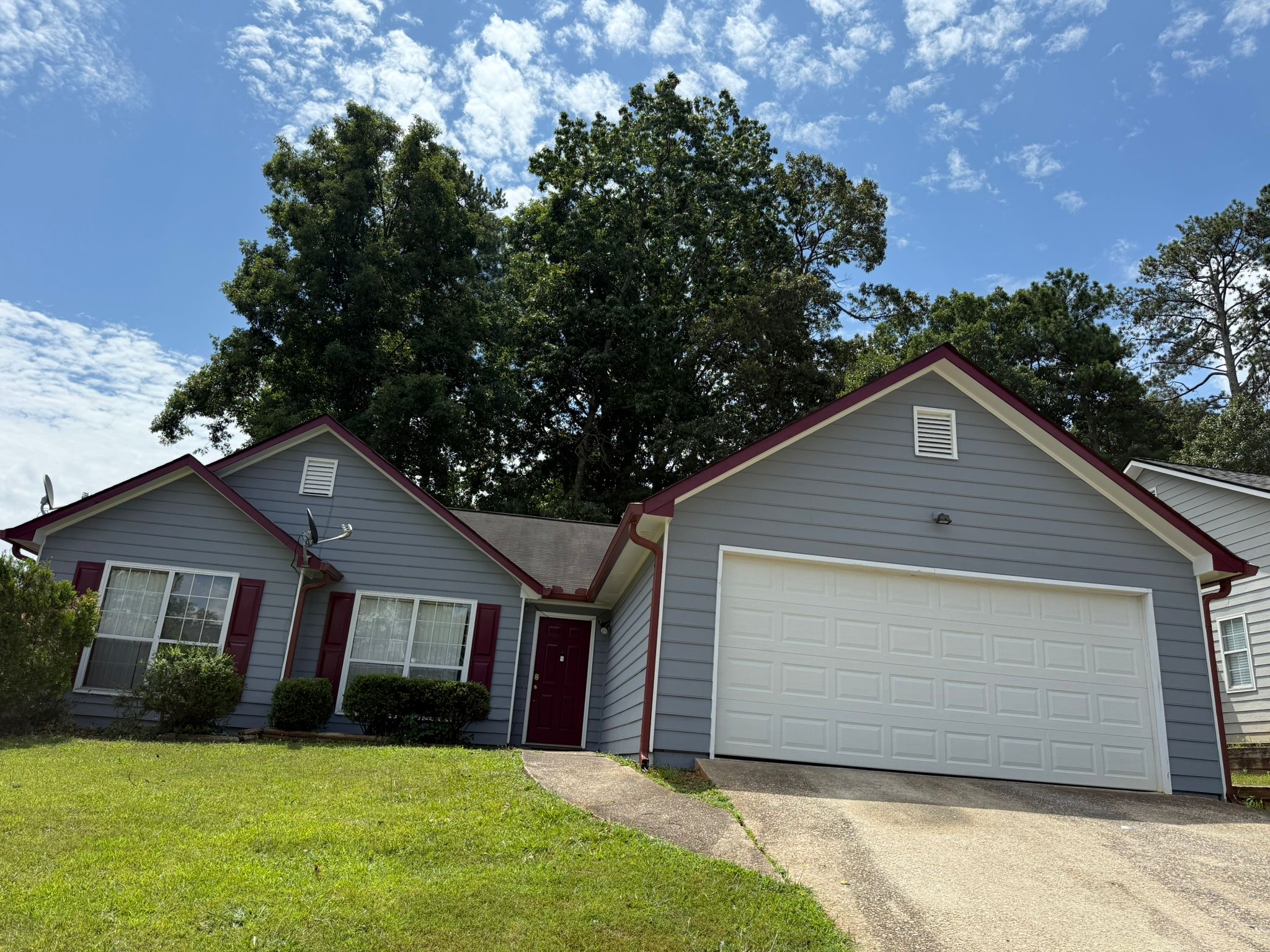 repainted house exterior in johns creek