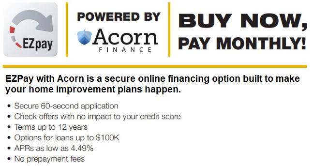 monthly payments powered by acorn finance