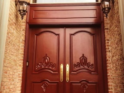 Stained doorway by by CertaPro Painters of North Bergen County, NJ