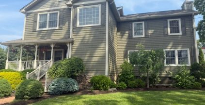 Residential Green Exterior Painting