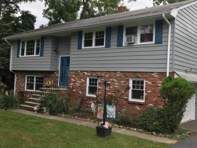 blue and gray exterior