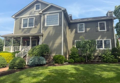 Residential Green Exterior Painting