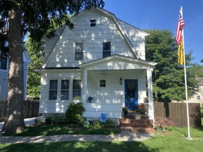 white exterior painting