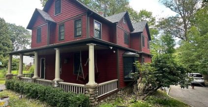 Residential Red Exterior Painting