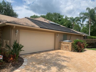 Home exterior repaint around garage