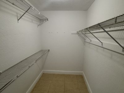 white painted home closet interior