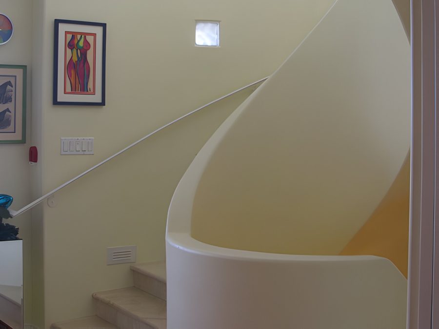 Sweeping Curved Stairway