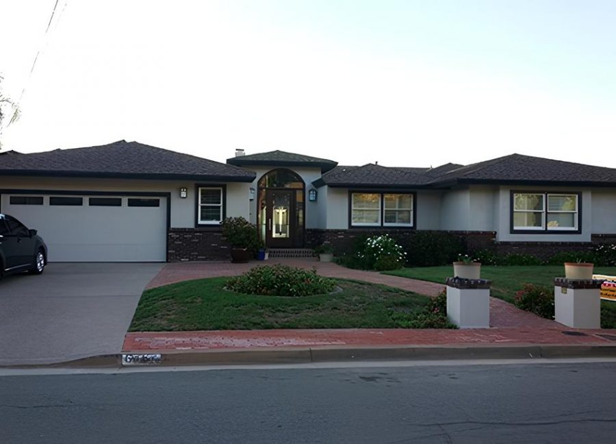 Wide Single Story Home Repainted