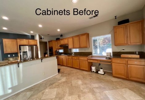 cabinets before