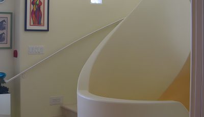 Sweeping Curved Stairway
