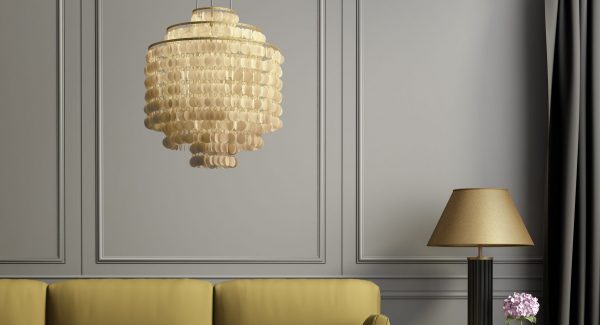 modern beautiful living room couch and wall