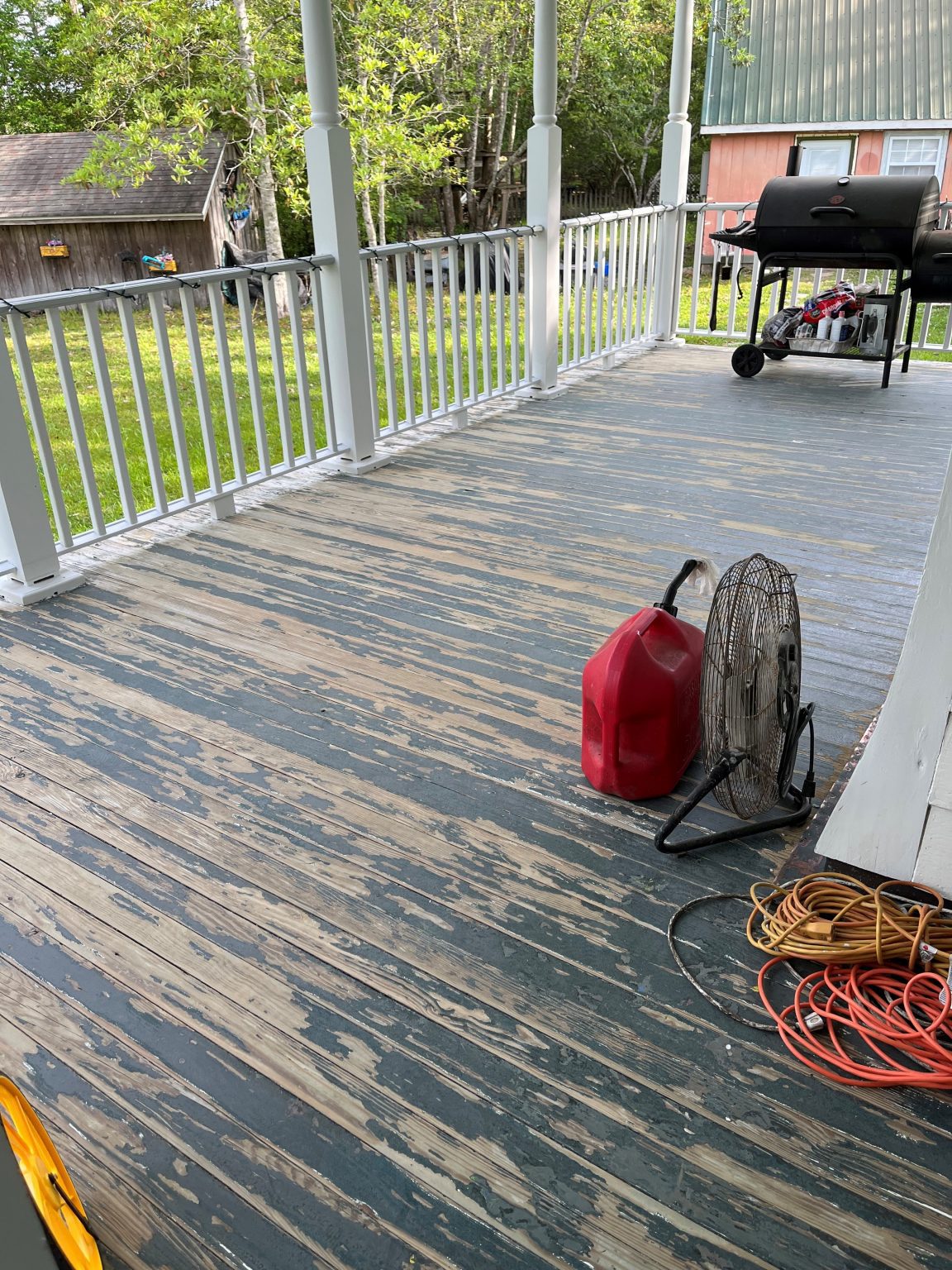 deck before being repainted