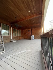 before deck refinishing