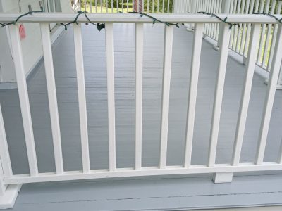 deck after being stained and painted