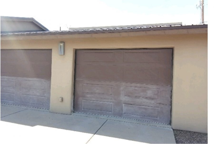 garage with two door before being repainted Preview Image 1