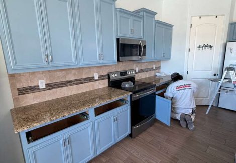 Kitchen Cabinet Refinishing - Before & After