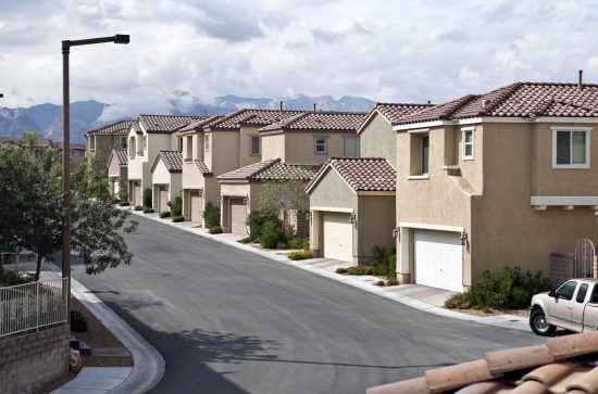 arizona hoa neighborhood with stucco homes