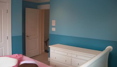 Blue Bedroom Repaint in North Vancouver