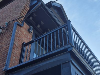 home exterior fascia and trim painted black