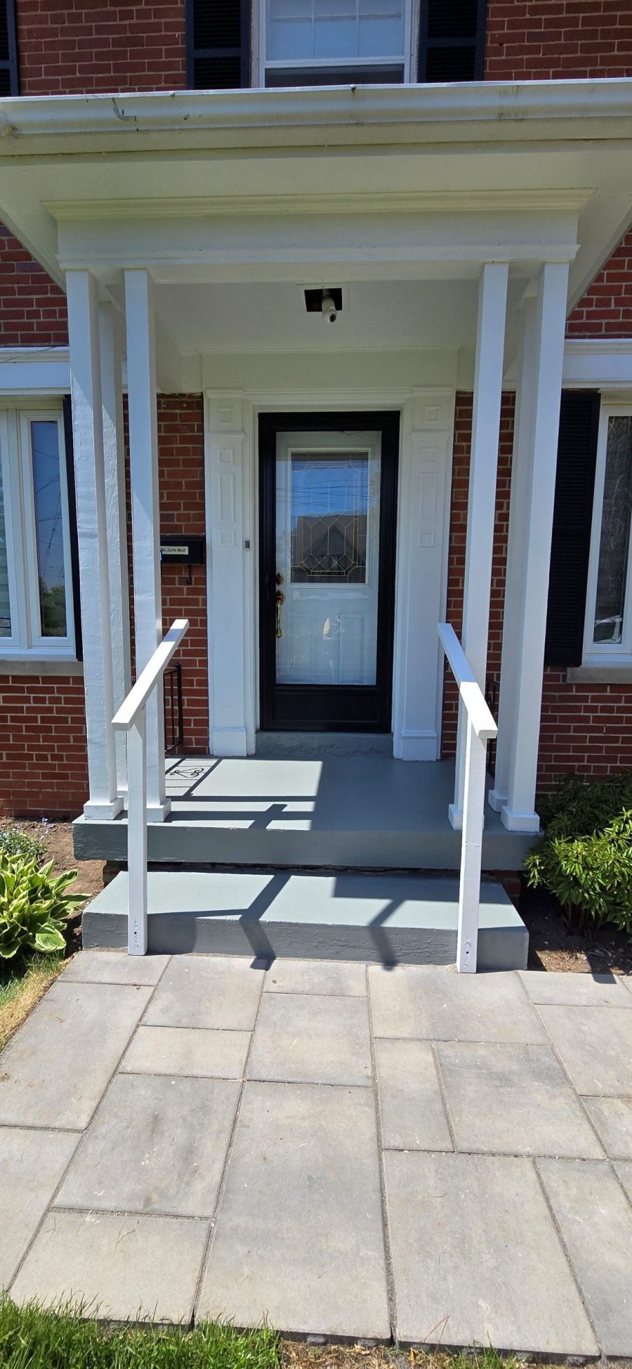 repainted porch and home entrance