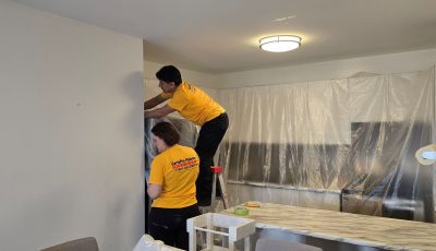painters working in apartment home