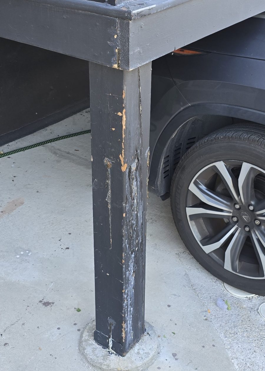 damaged wooden deck support post Preview Image 8