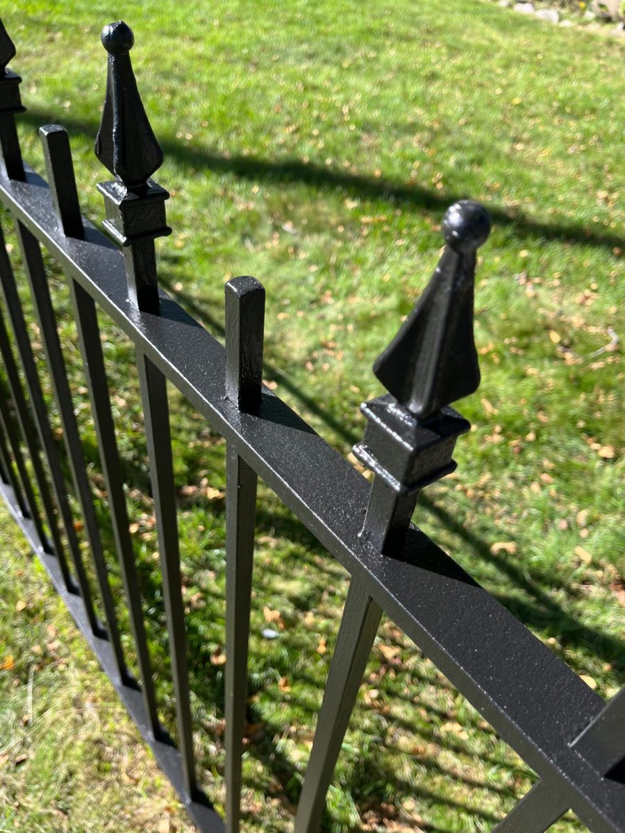 black painted wrought iron fence Preview Image 2