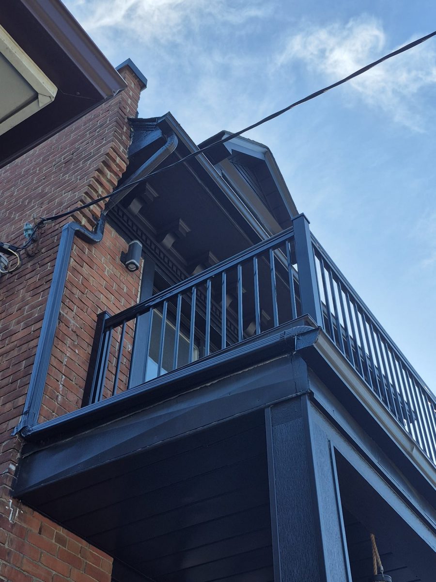home exterior fascia and trim painted black