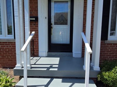 repainted porch and home entrance