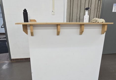 white interior wall with scuffs