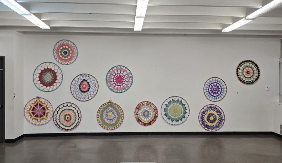 white commercial interior wall with knit art Preview Image 13