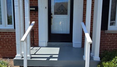 repainted porch and home entrance
