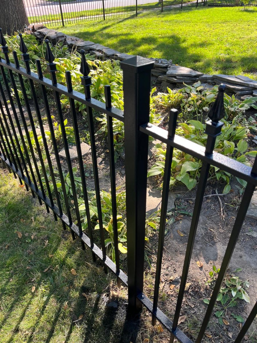 black painted wrought iron fence Preview Image 5