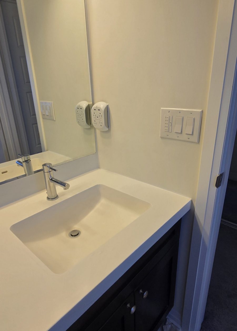 painted wall next to bathroom vanity Preview Image 1