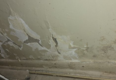 damaged interior wall