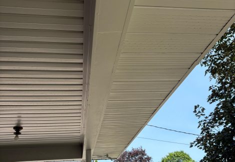 white painted soffit