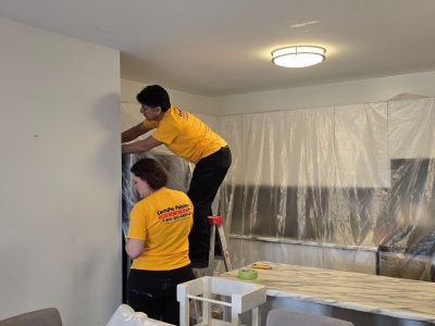 painters working in apartment home