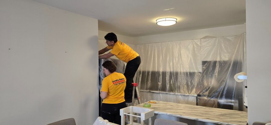 painters working in apartment home