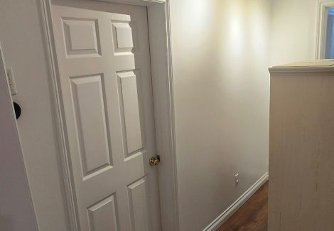 white painted home interior