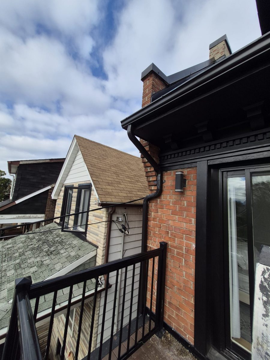 home exterior fascia and trim painted black Preview Image 3